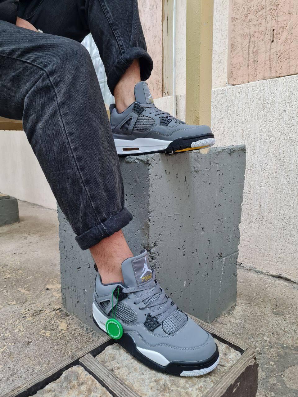 Nike Air Jordan Retro 4 Grey White Black