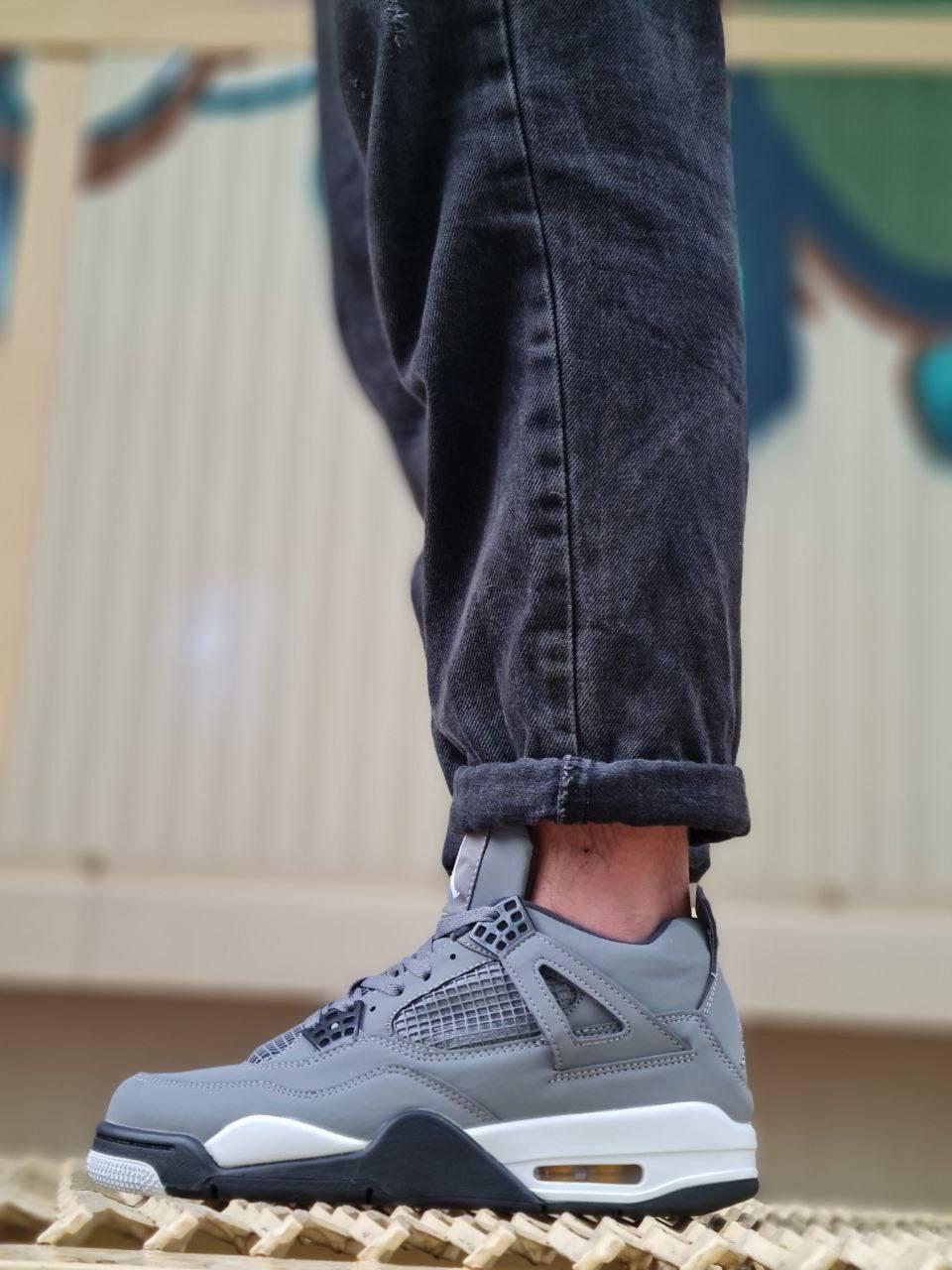 Nike Air Jordan Retro 4 Grey White Black