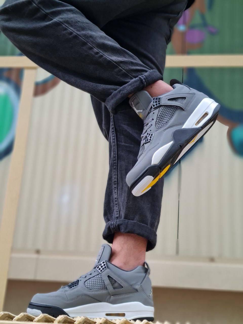 Nike Air Jordan Retro 4 Grey White Black