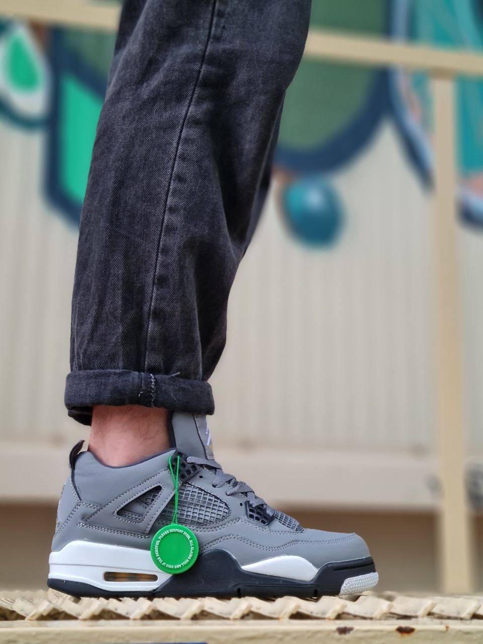 Nike Air Jordan Retro 4 Grey White Black