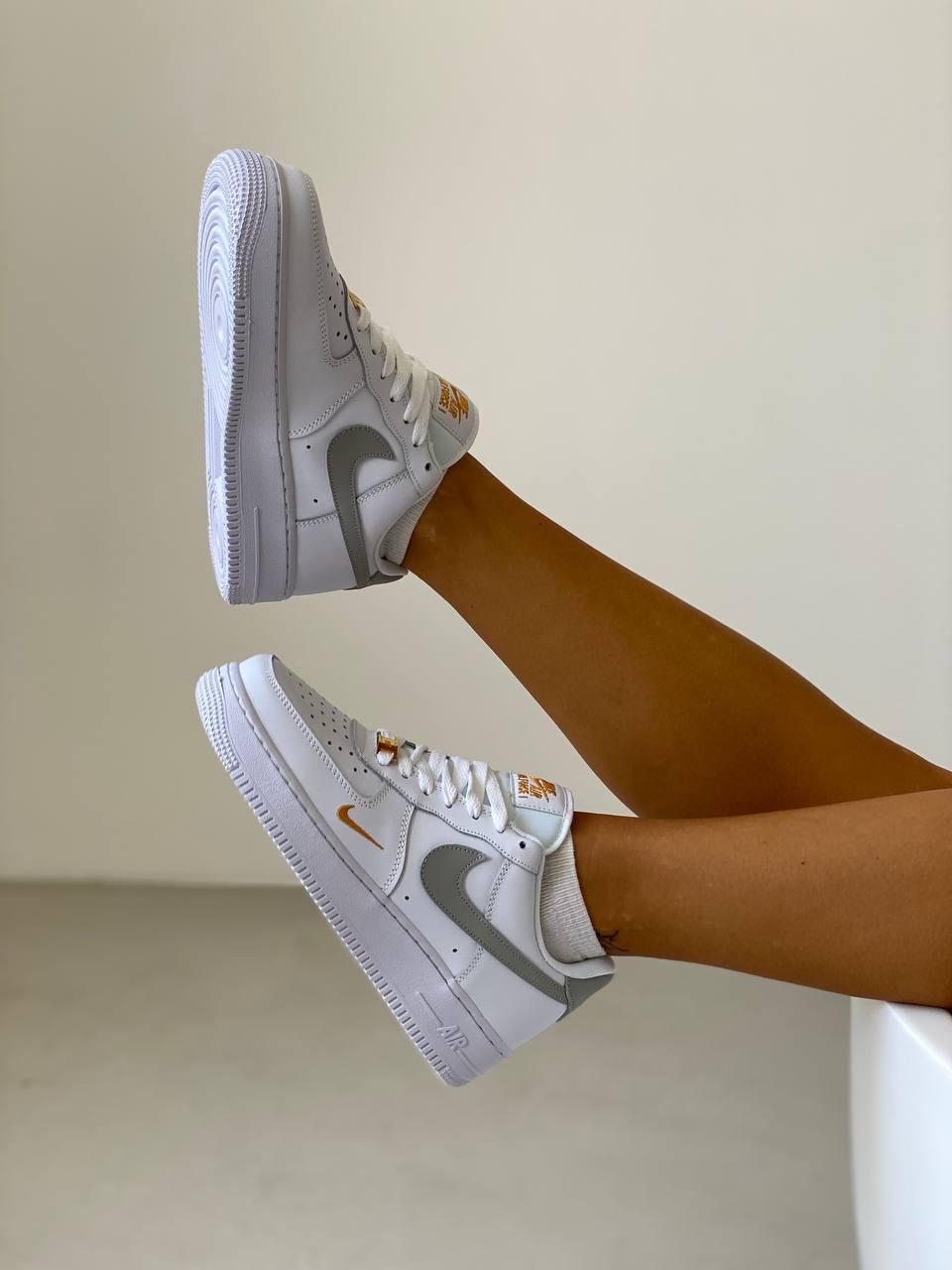 Nike Air Force 1 White Grey Logo