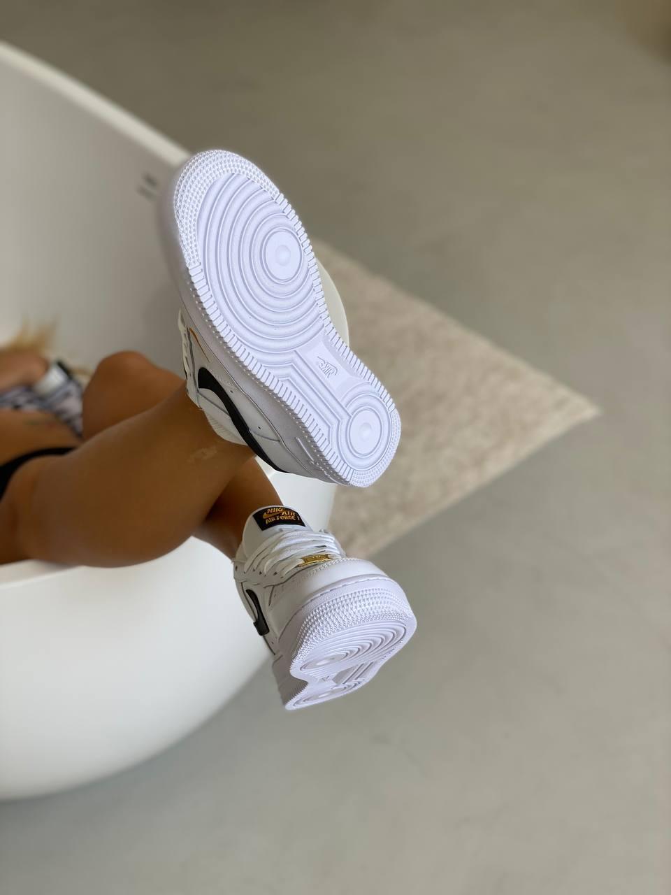 Nike Air Force 1 White Black Gold