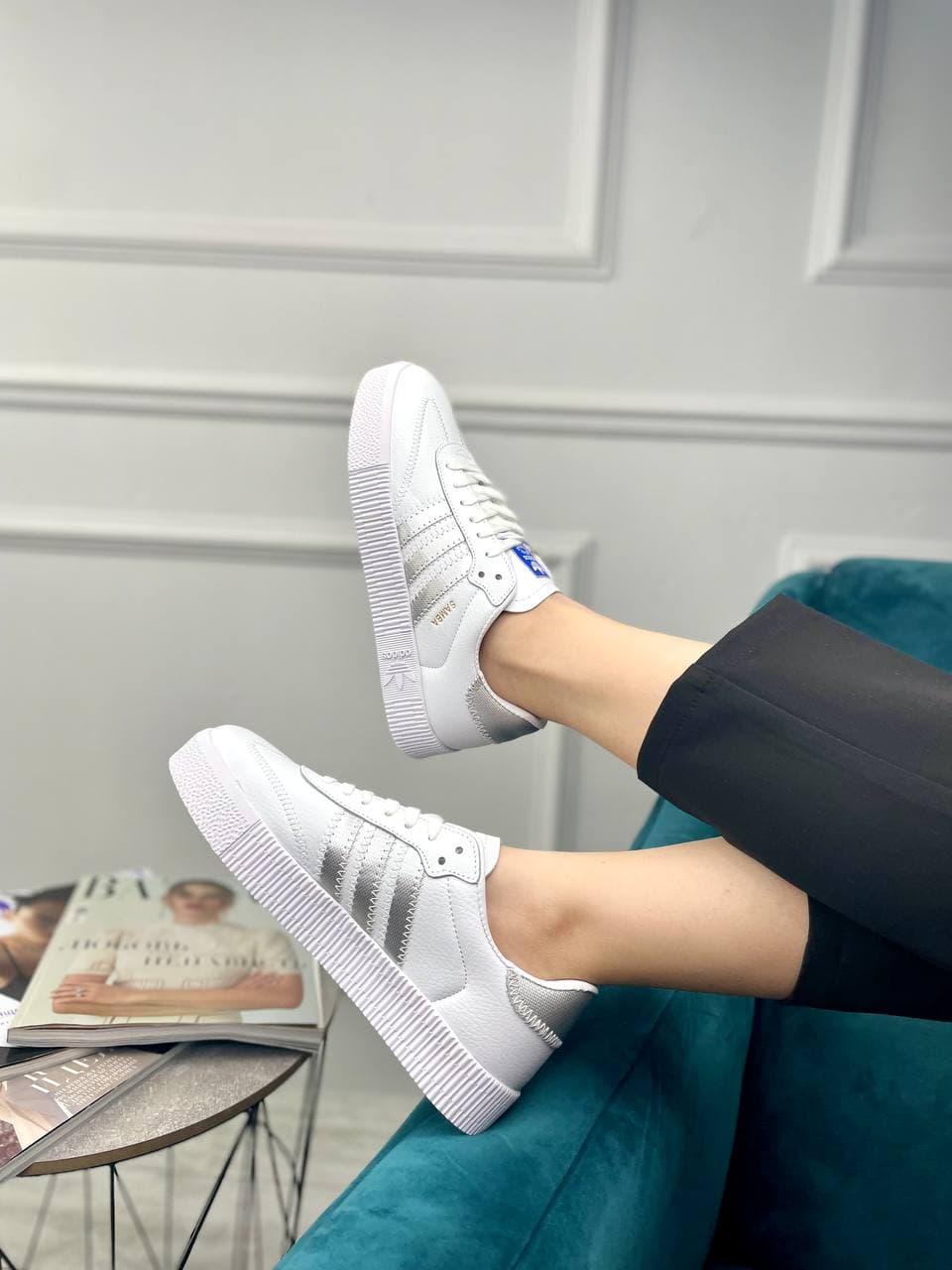 Adidas Samba White Silver
