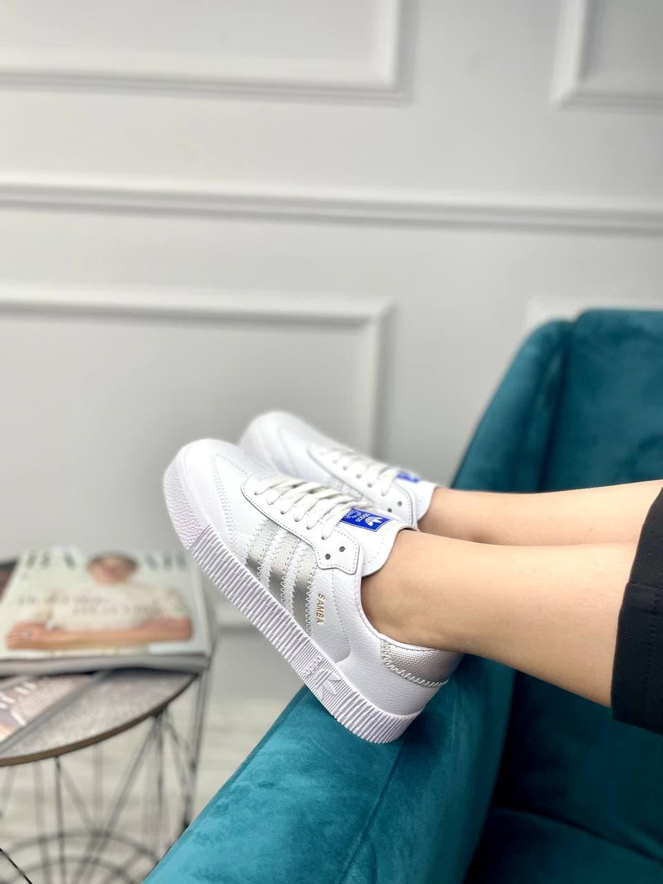 Adidas Samba White Silver