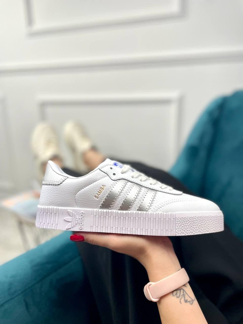 Adidas Samba White Silver