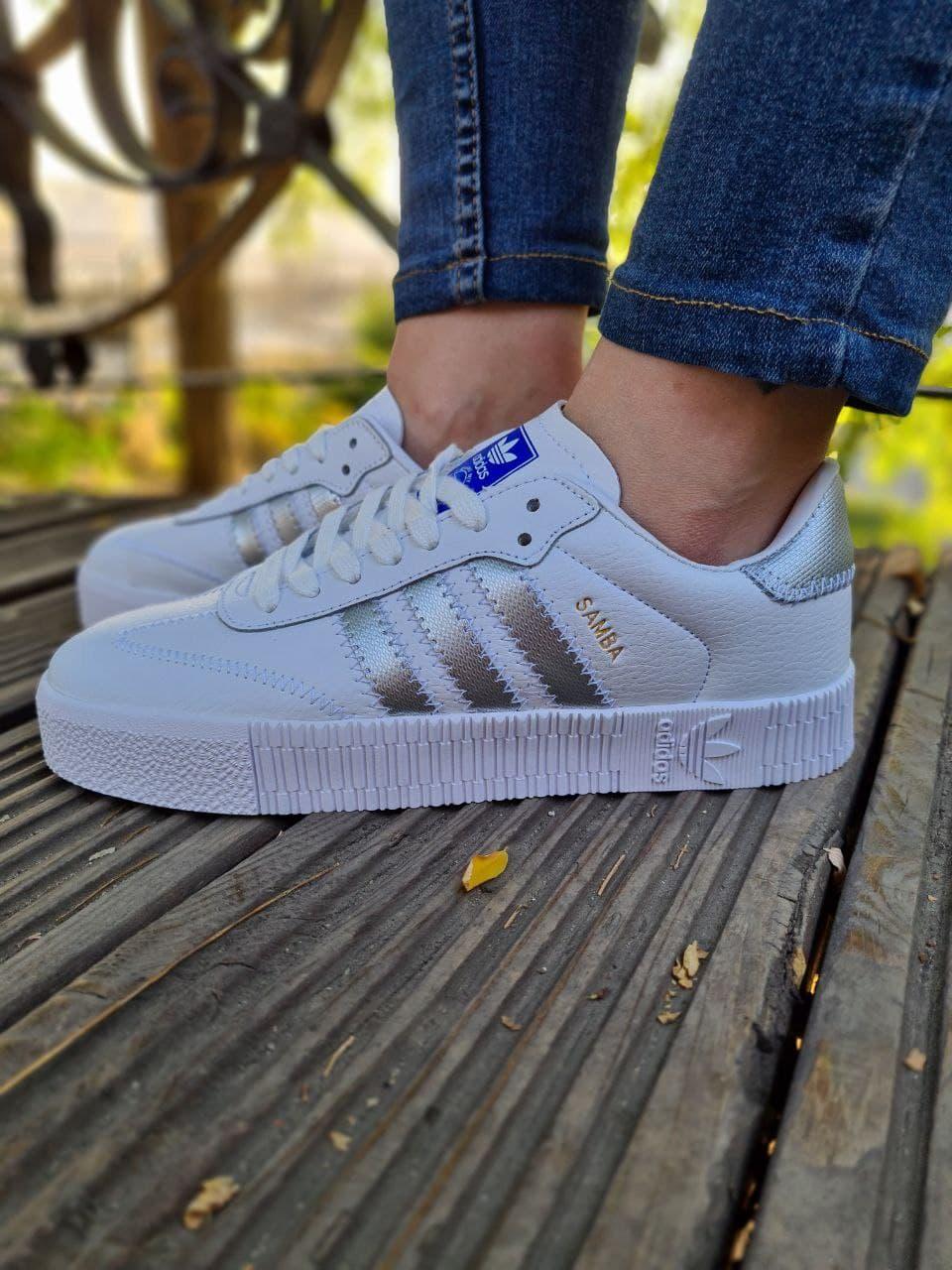 Adidas Samba White Silver