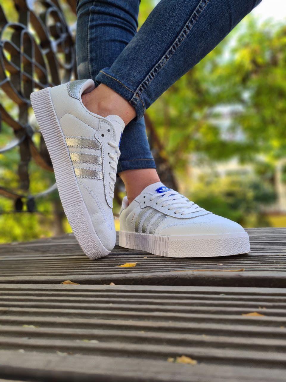 Adidas Samba White Silver