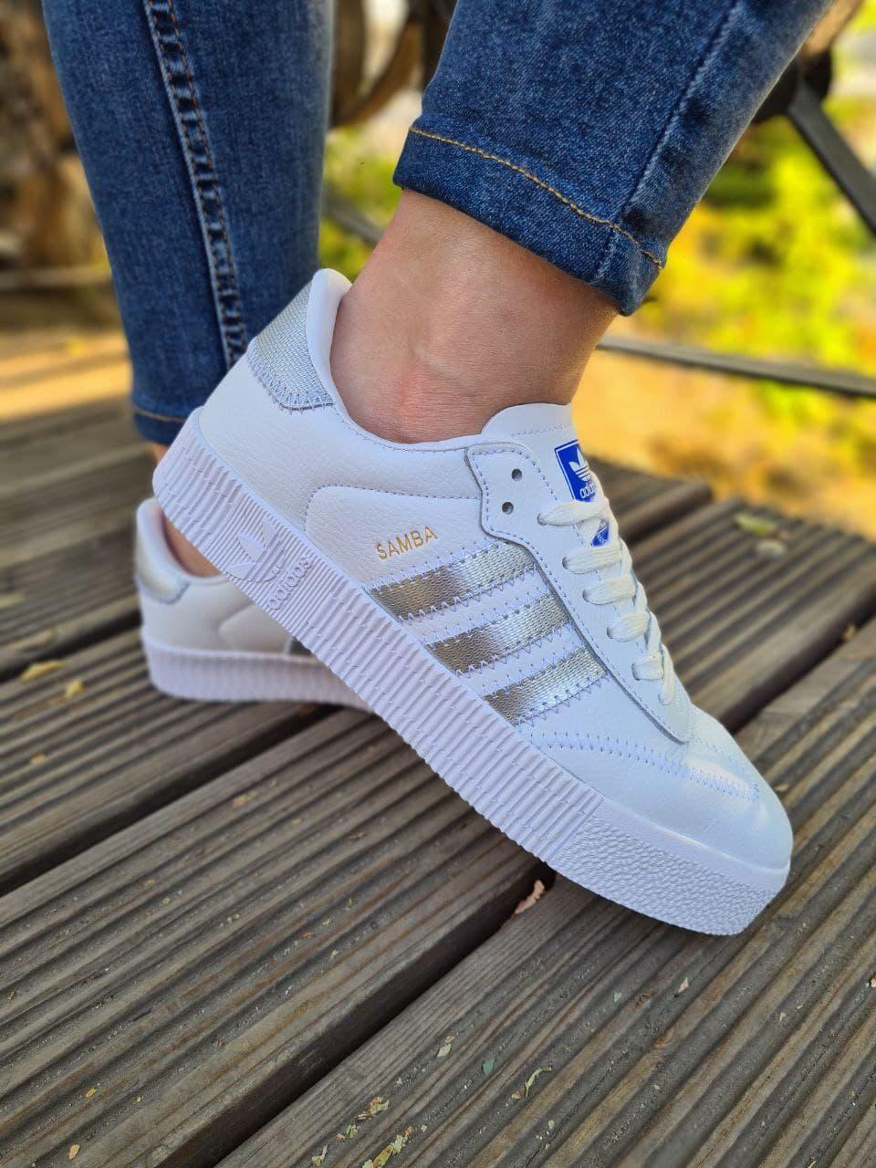 Adidas Samba White Silver