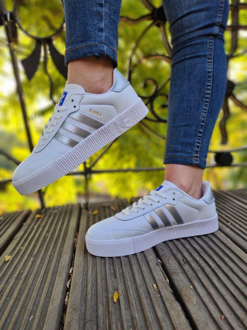 Adidas Samba White Silver