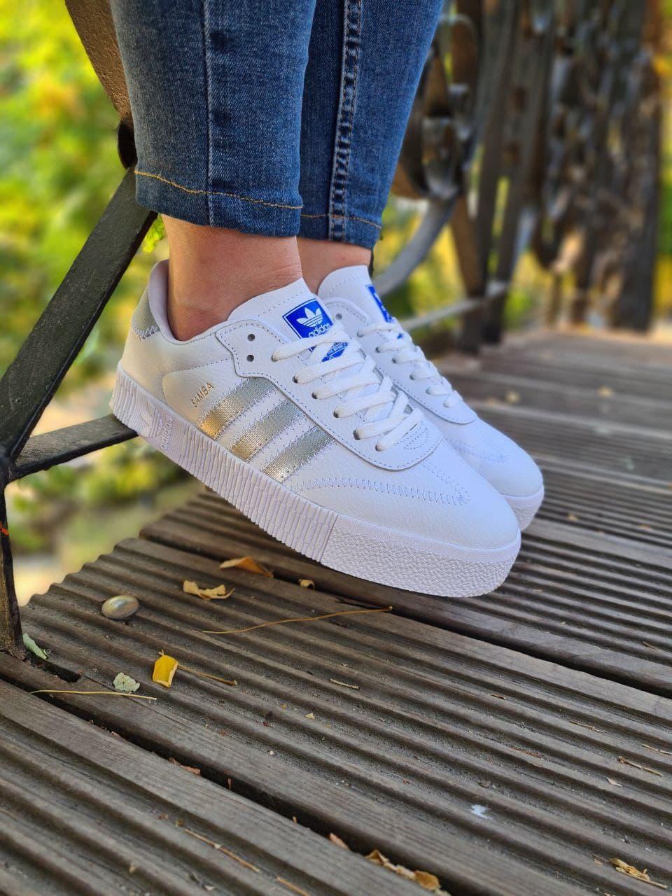 Adidas Samba White Silver