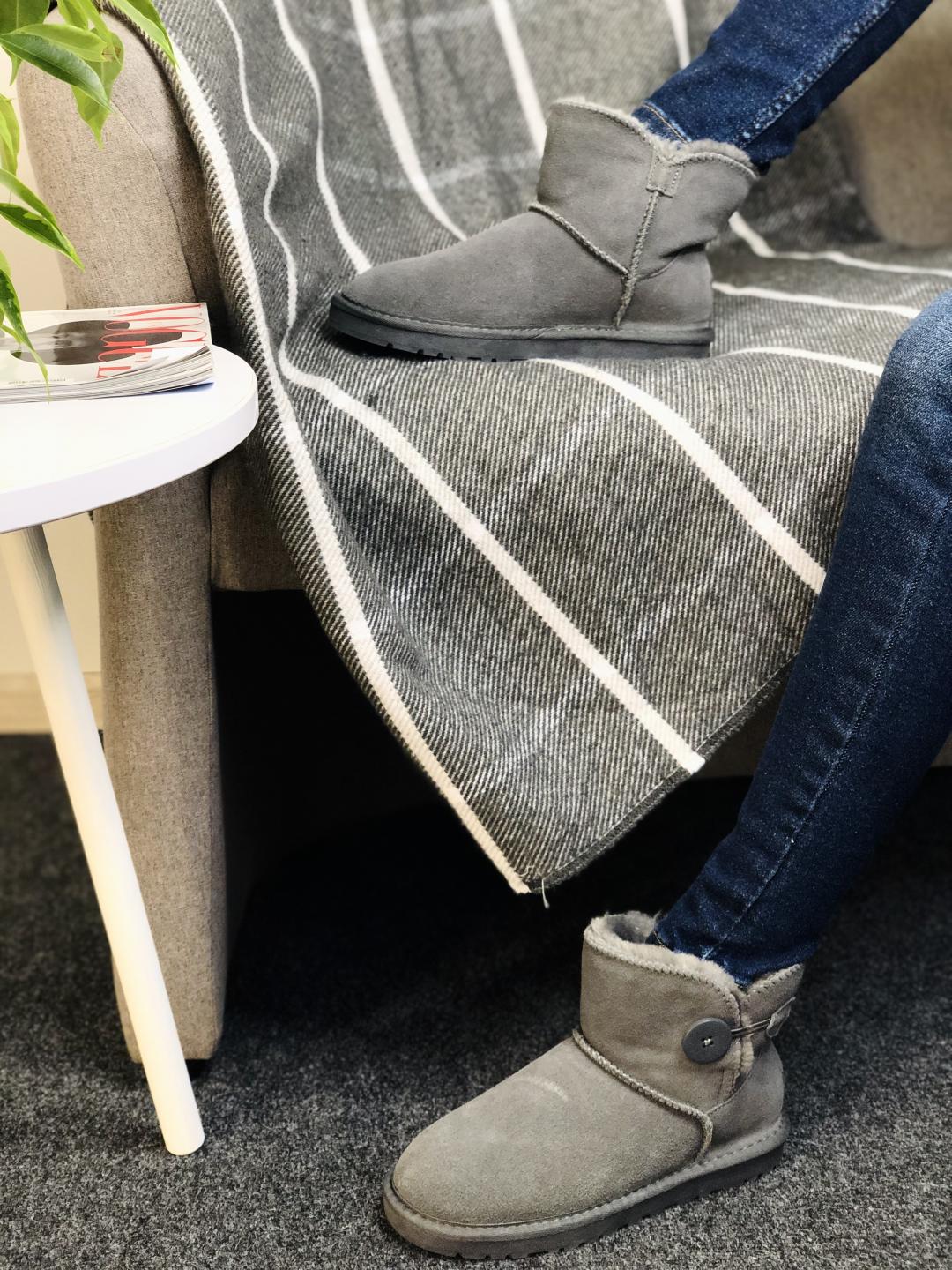 UGG Mini Bailey Button Grey
