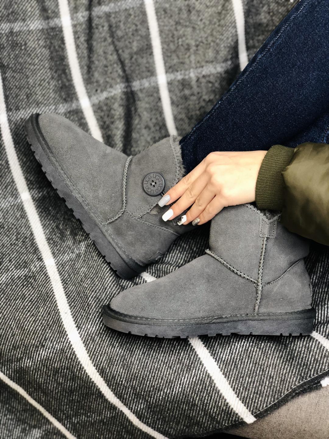 UGG Mini Bailey Button Grey