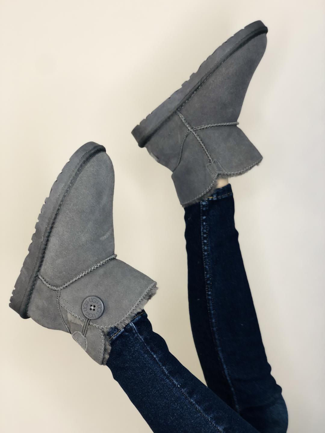 UGG Mini Bailey Button Grey