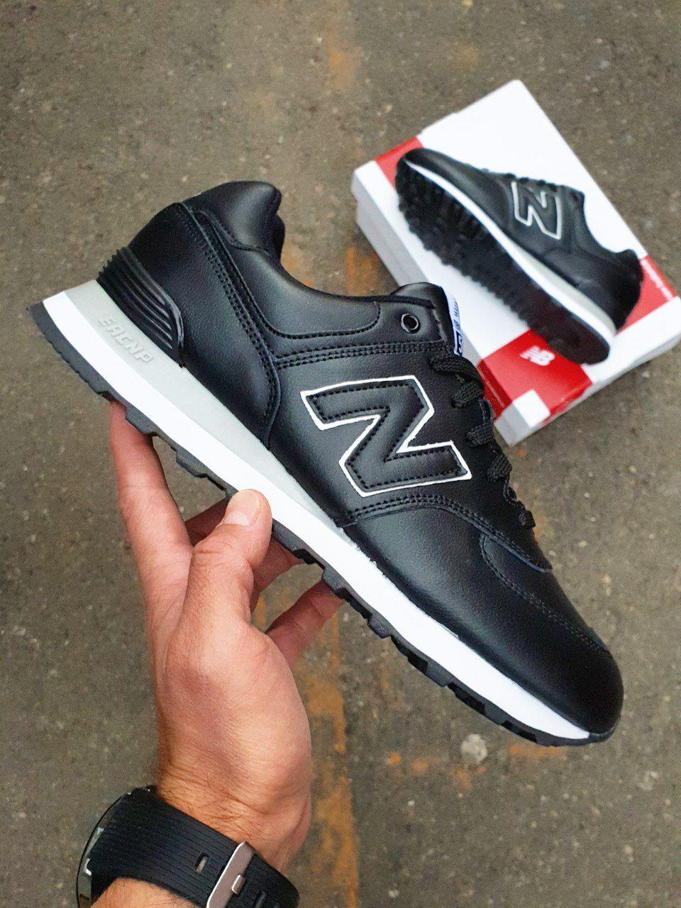 New Balance 574 Black Leather