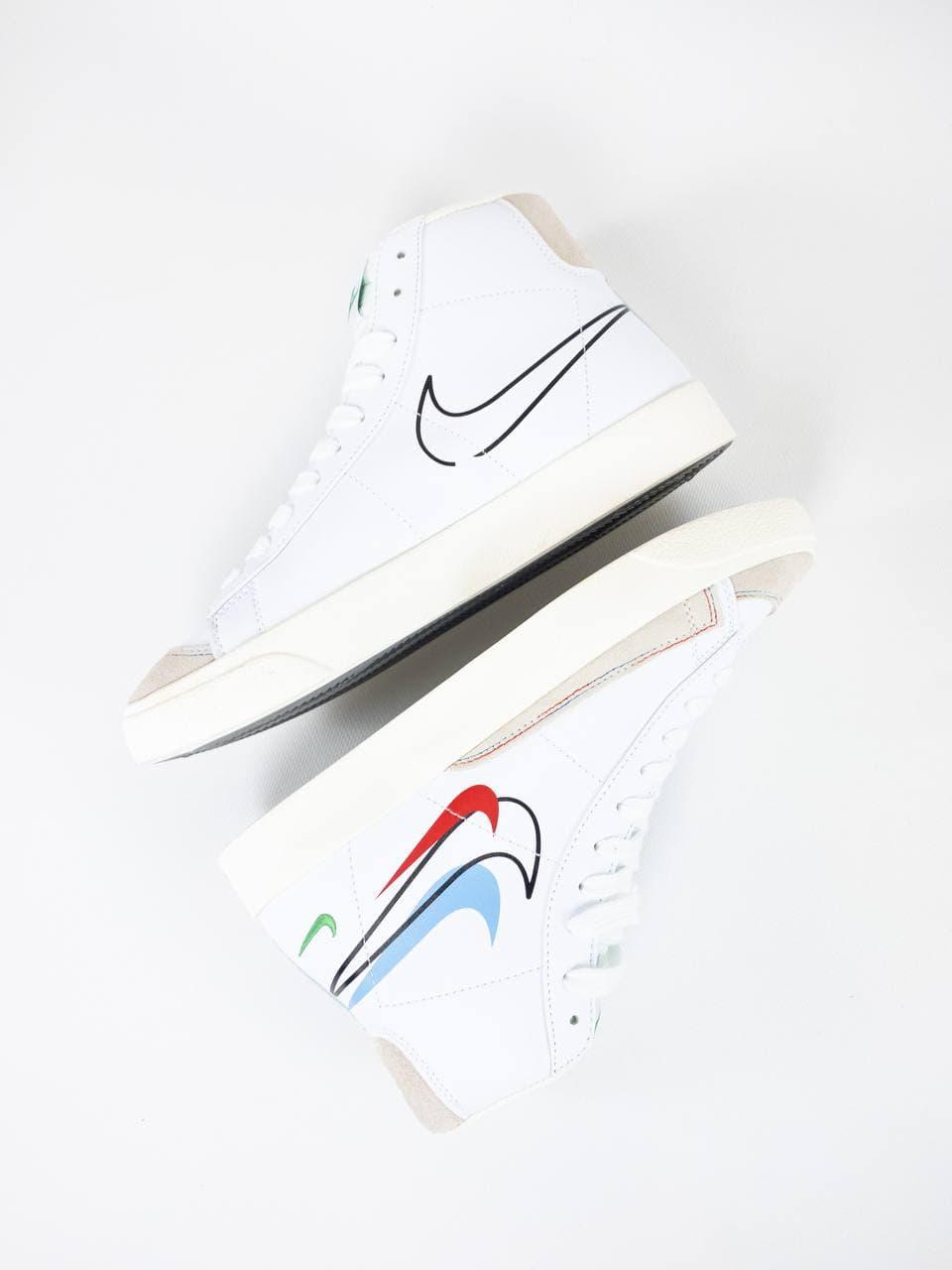 Nike Blazer Mid 77 Multi Swoosh White Team Blue