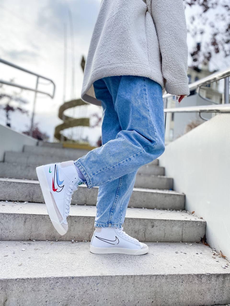 Nike Blazer Mid 77 Multi Swoosh White Team Blue