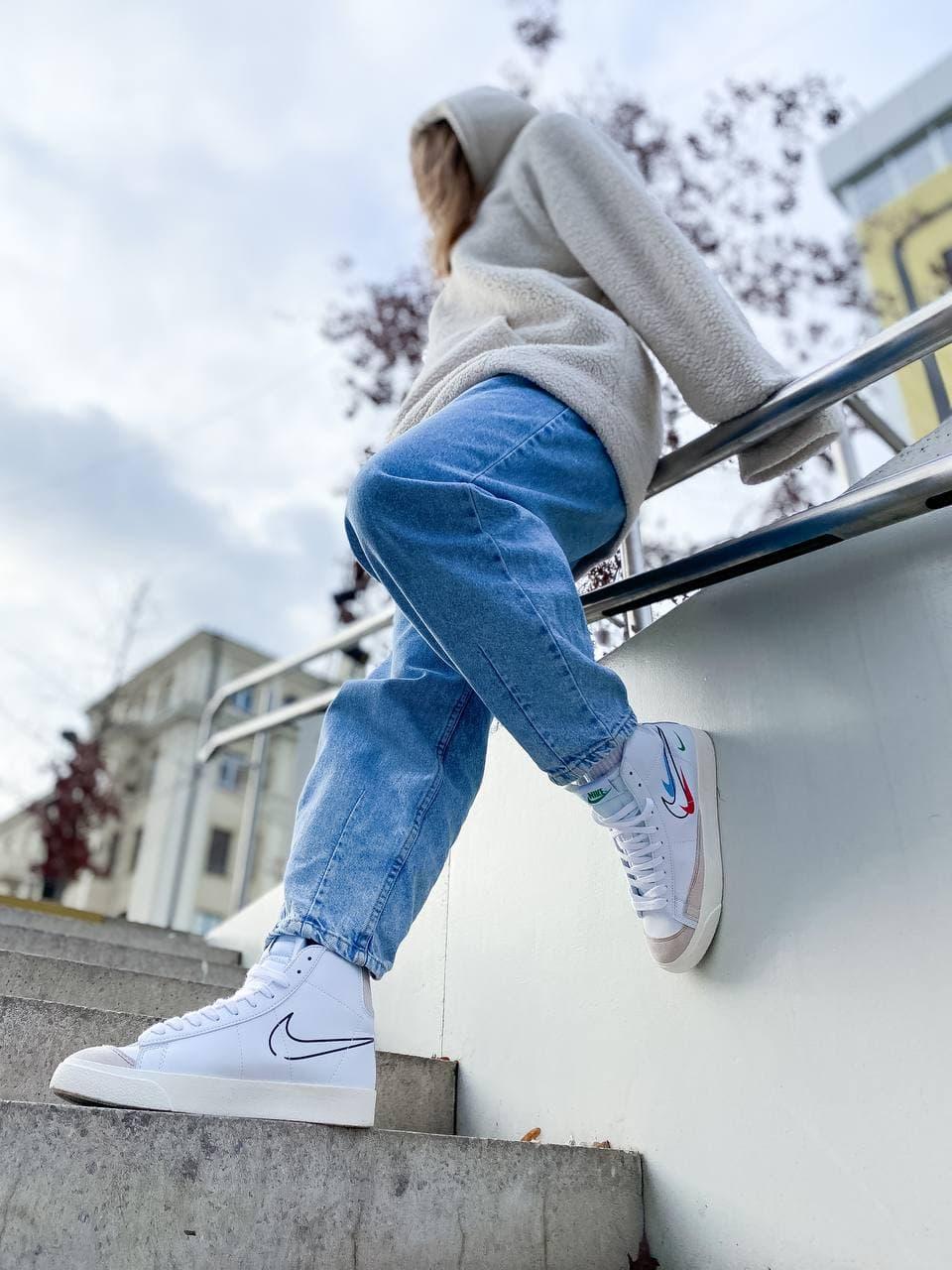 Nike Blazer Mid 77 Multi Swoosh White Team Blue