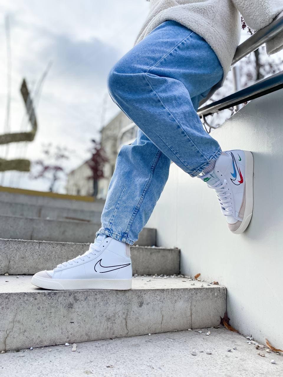 Nike Blazer Mid 77 Multi Swoosh White Team Blue