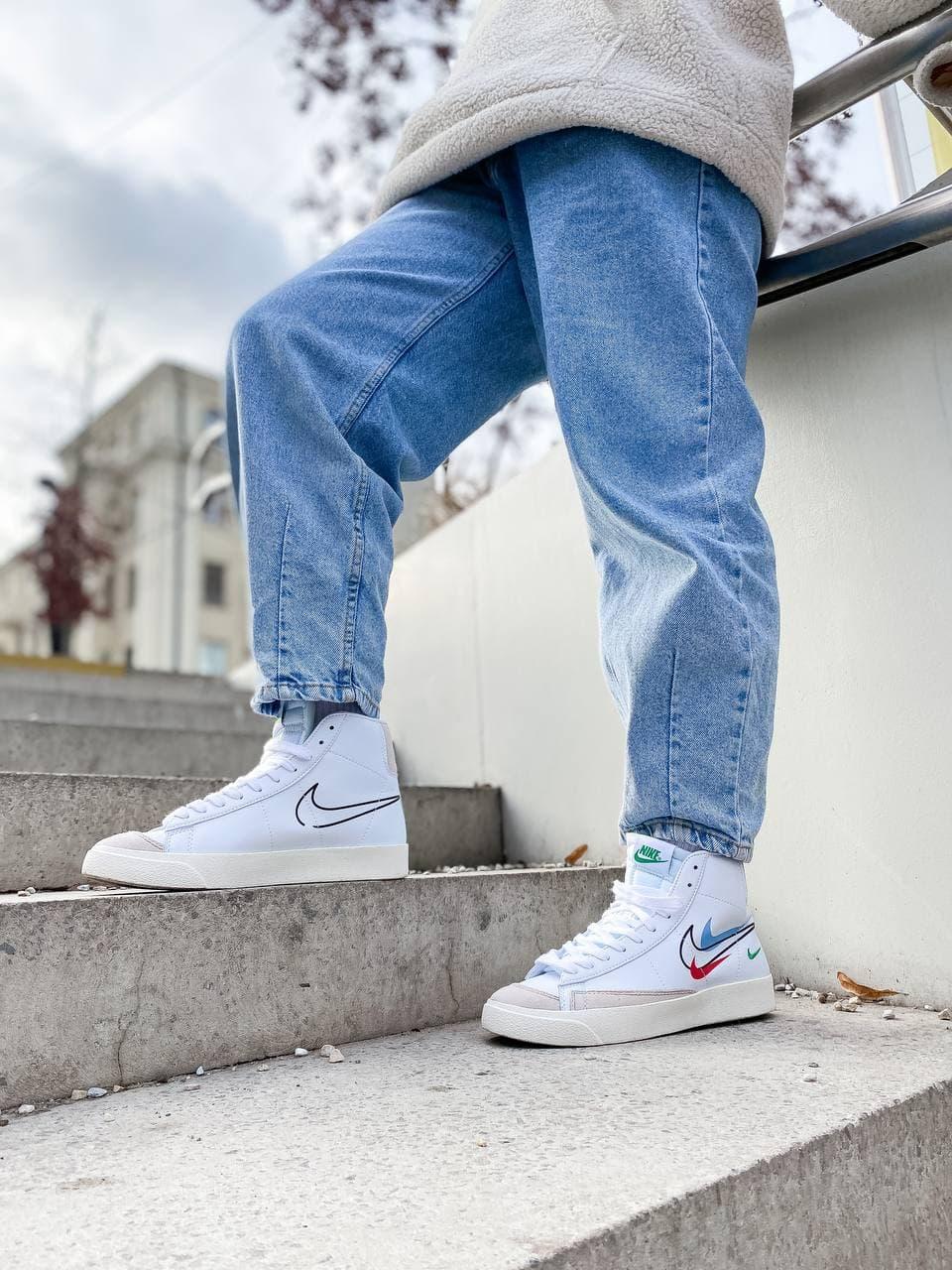 Nike Blazer Mid 77 Multi Swoosh White Team Blue