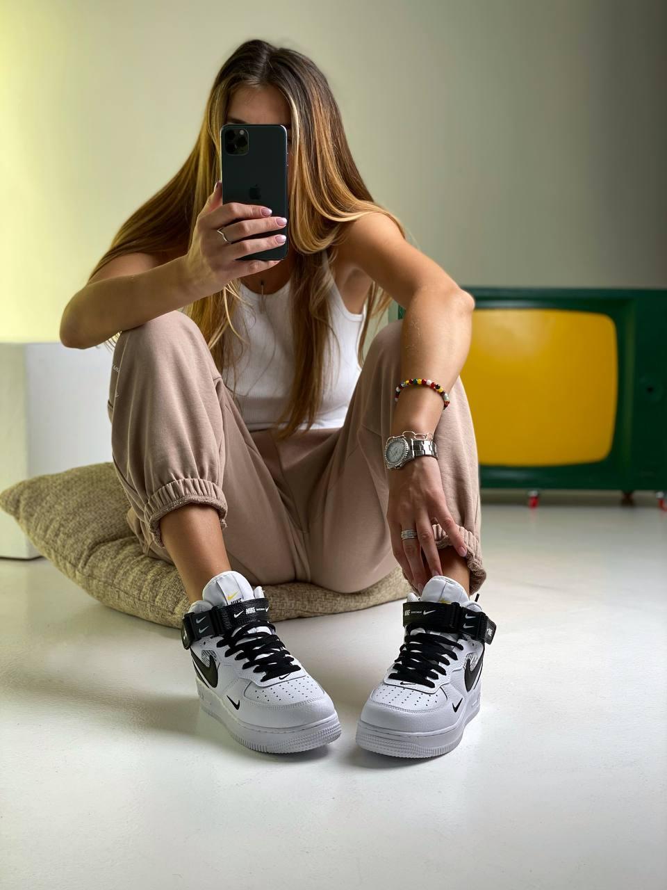 Nike Air Force High Black White