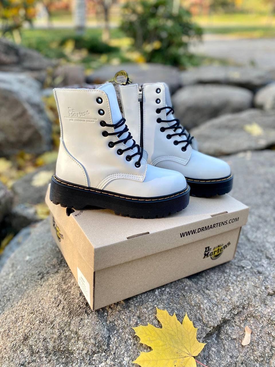 Dr. Martens JADON White Black Logo (Молнія) 2