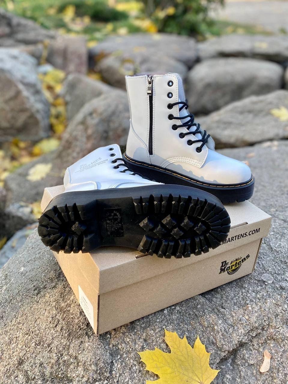 Dr. Martens JADON White Black Logo (Молнія) 2