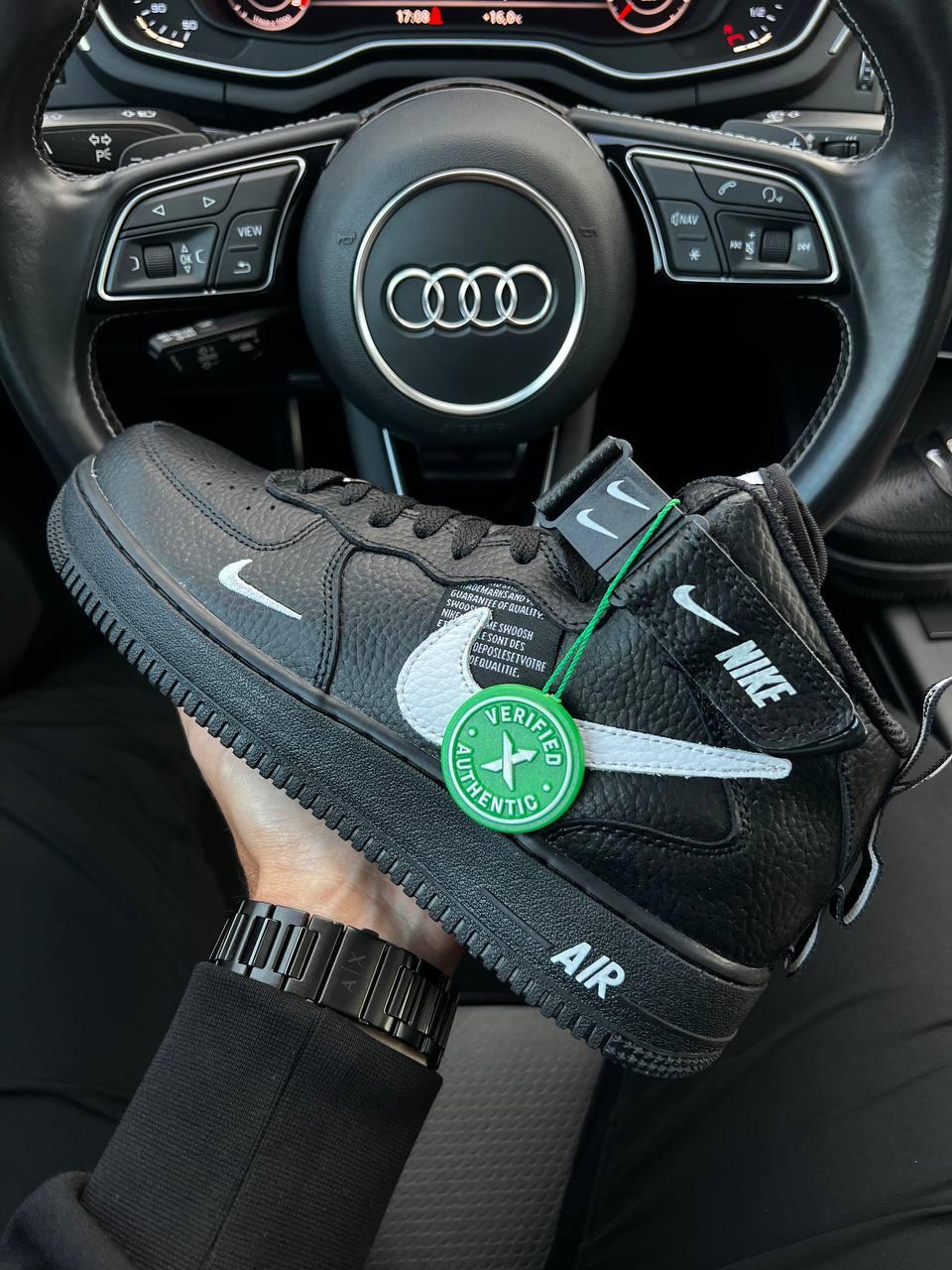 Air Force Mid Utility All Black White X Man
