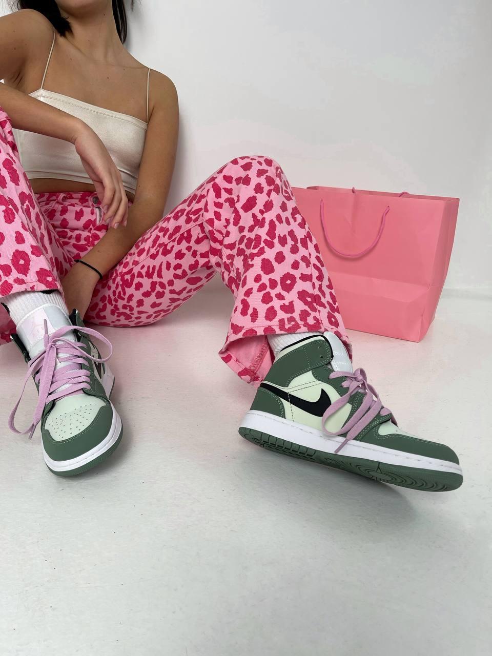 Nike Air Jordan 1 Retro Mid Green White
