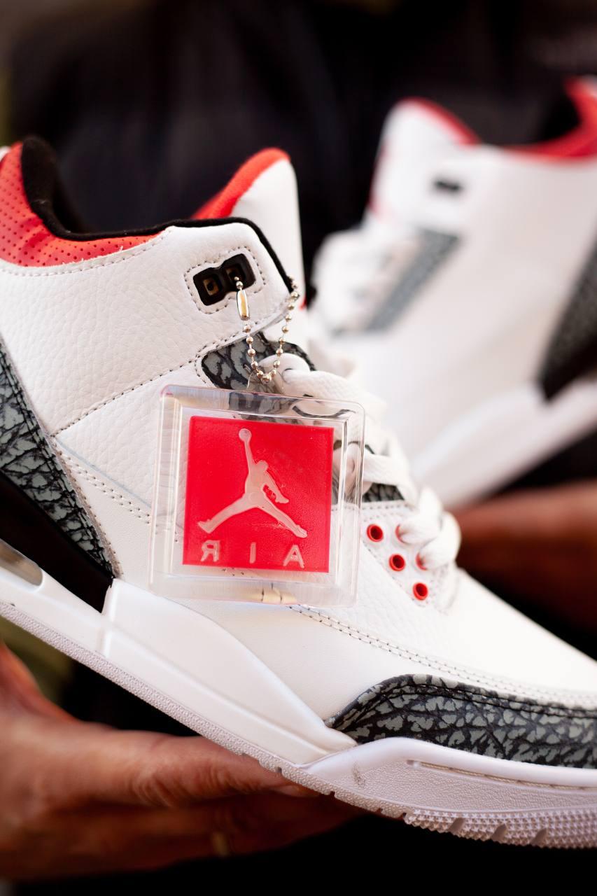 Nike Air Jordan 3 White Grey Red