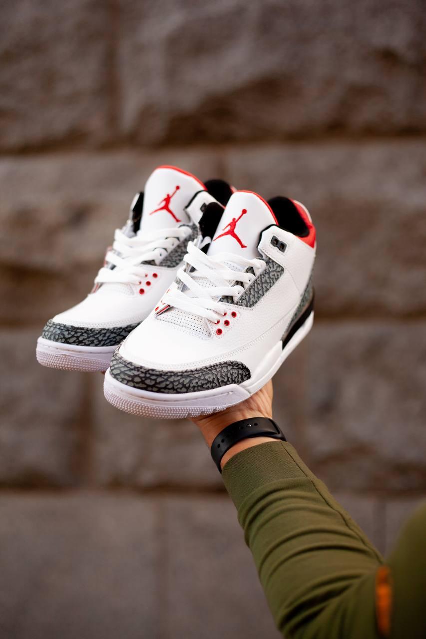 Nike Air Jordan 3 White Grey Red