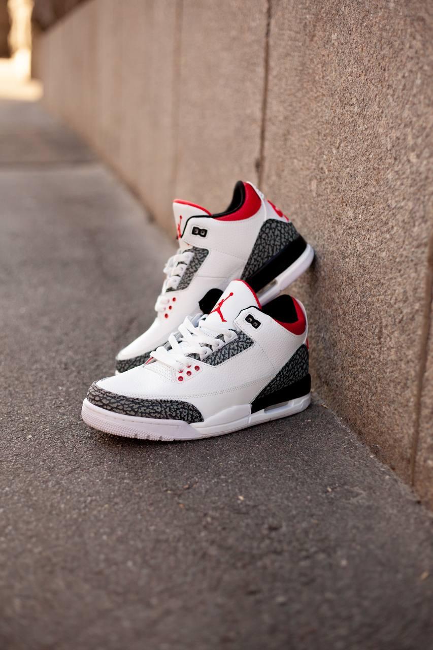 Nike Air Jordan 3 White Grey Red