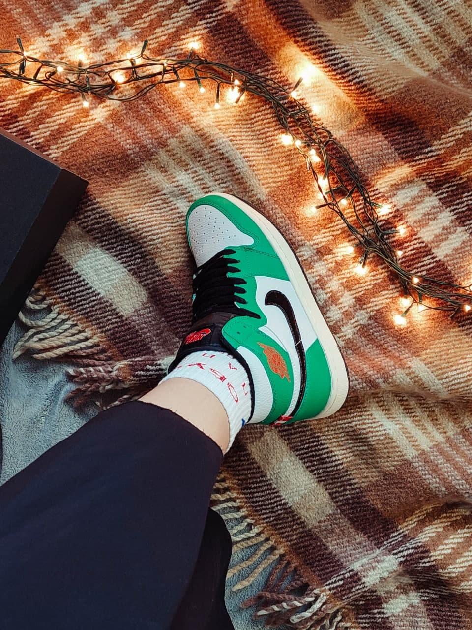 Nike Air Jordan 1 Retro High Black Green Orange
