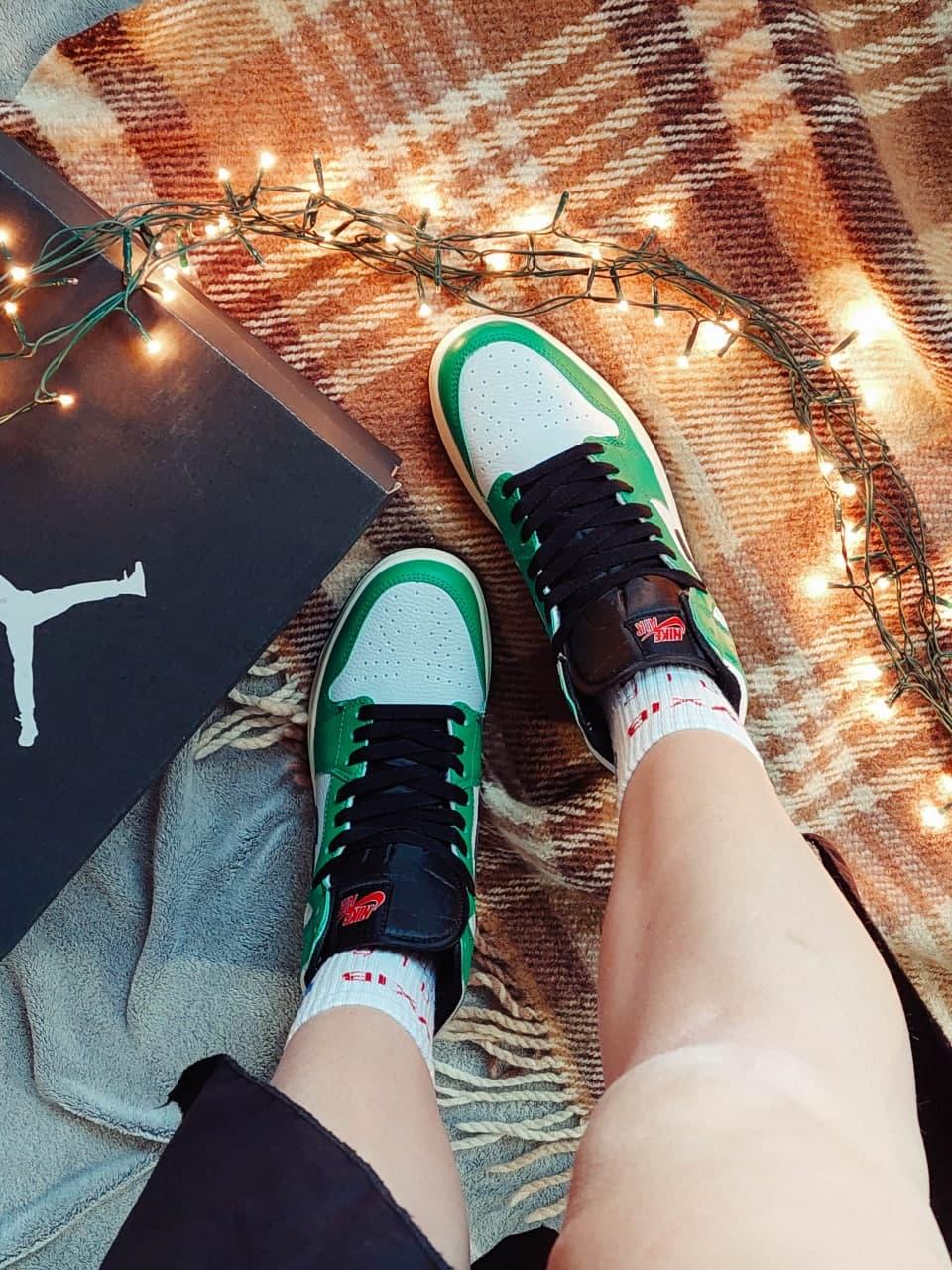 Nike Air Jordan 1 Retro High Black Green Orange