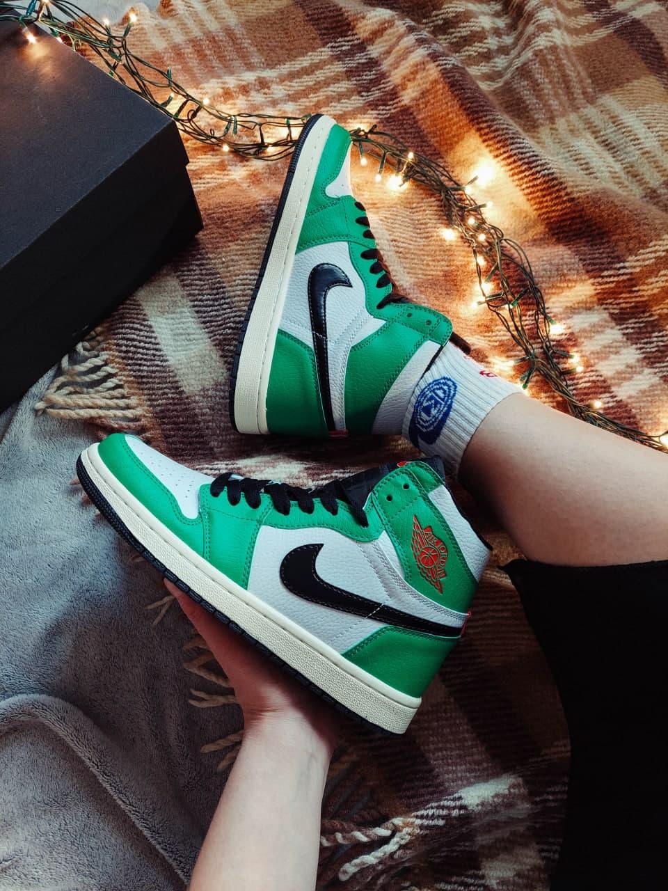 Nike Air Jordan 1 Retro High Black Green Orange