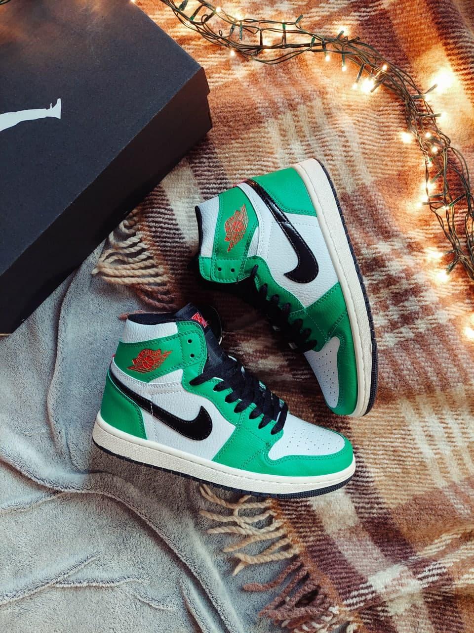 Nike Air Jordan 1 Retro High Black Green Orange