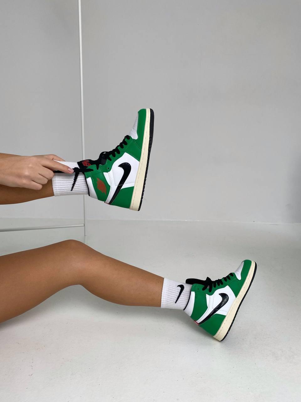 Nike Air Jordan 1 Retro High Black Green Orange