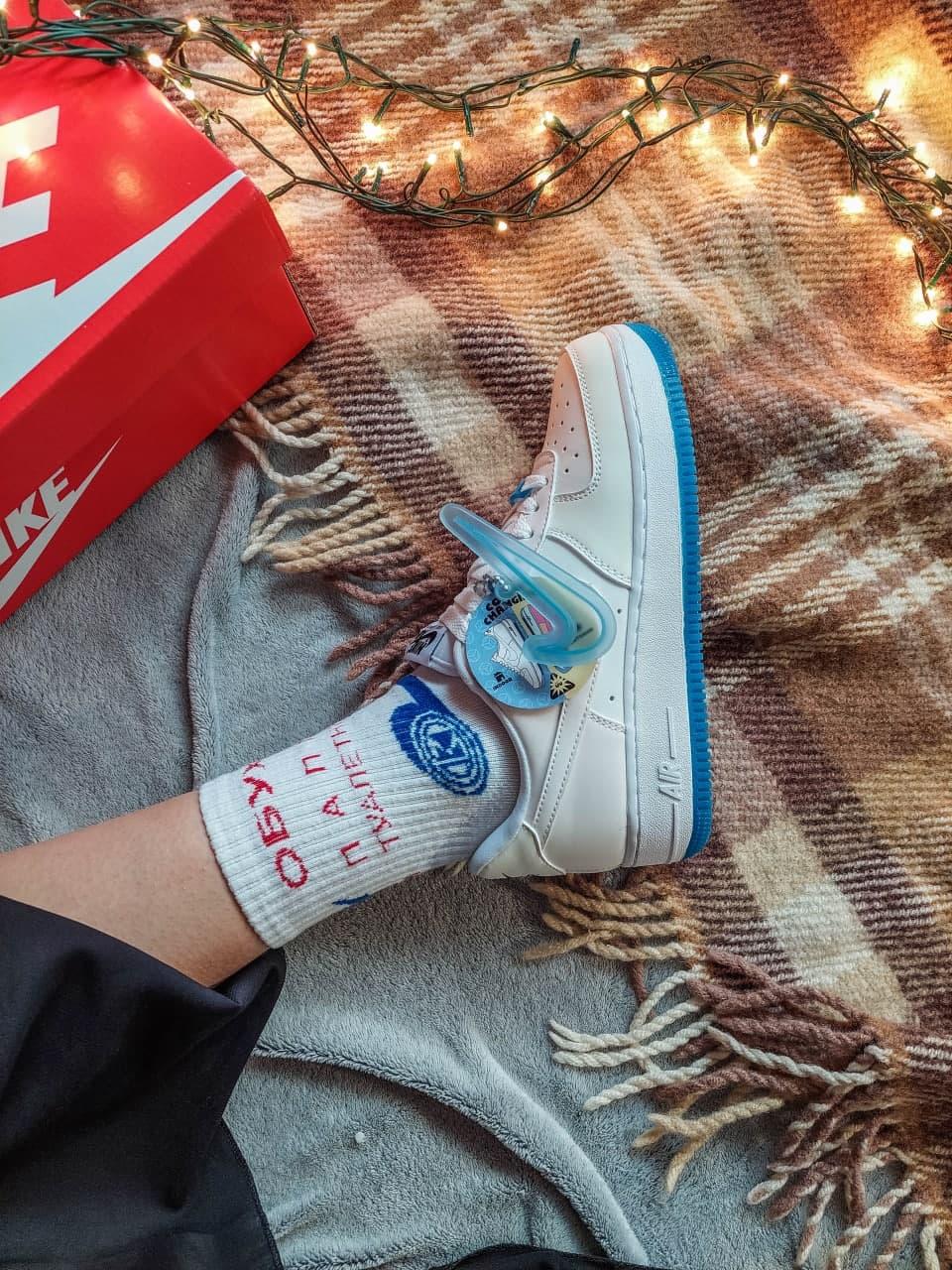 Nike Air Force 1 White Blue 2