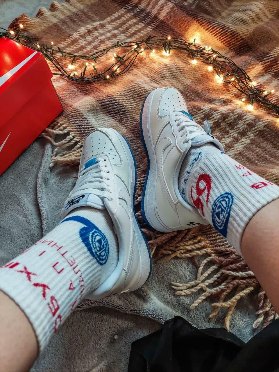 Nike Air Force 1 White Blue 2