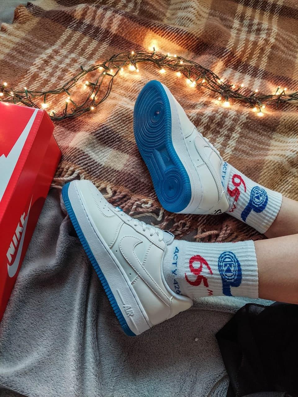 Nike Air Force 1 White Blue 2