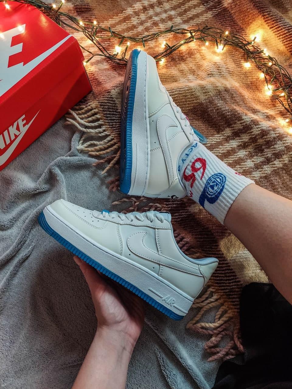 Nike Air Force 1 White Blue 2