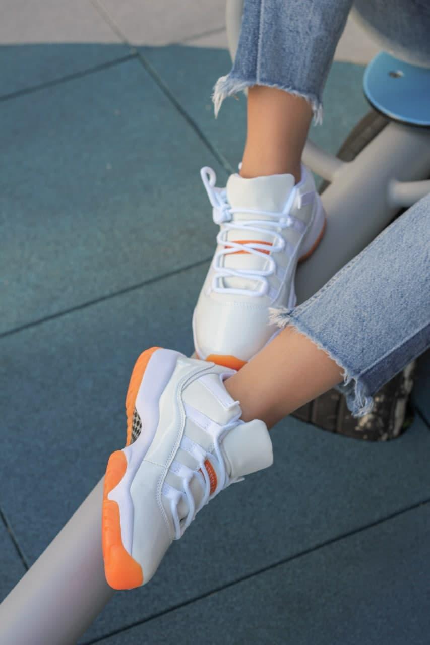 Nike Air Jordan Retro 11 White Orange