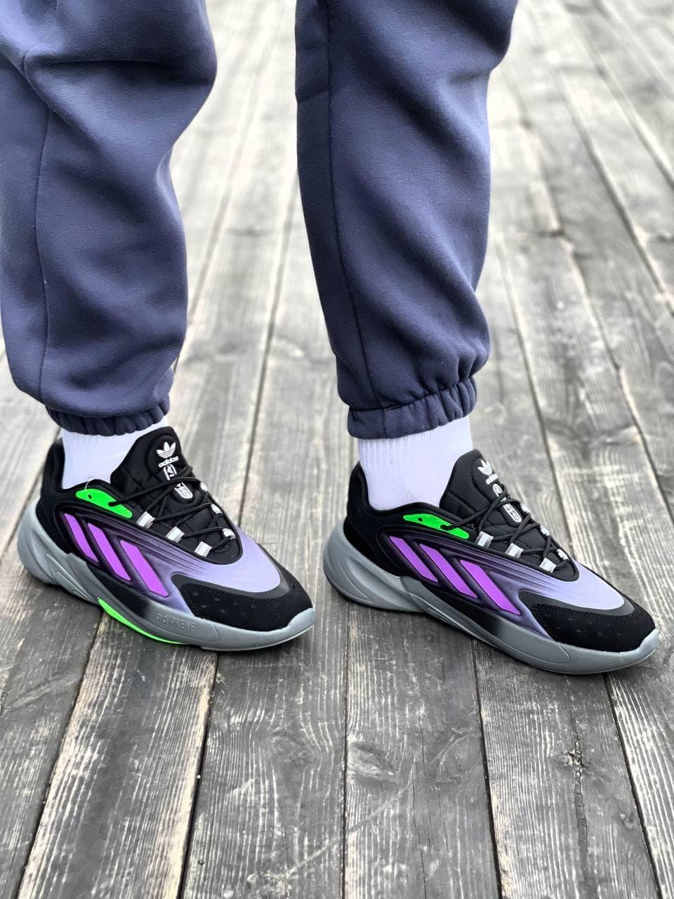 Adidas Ozelia Black Violet Green
