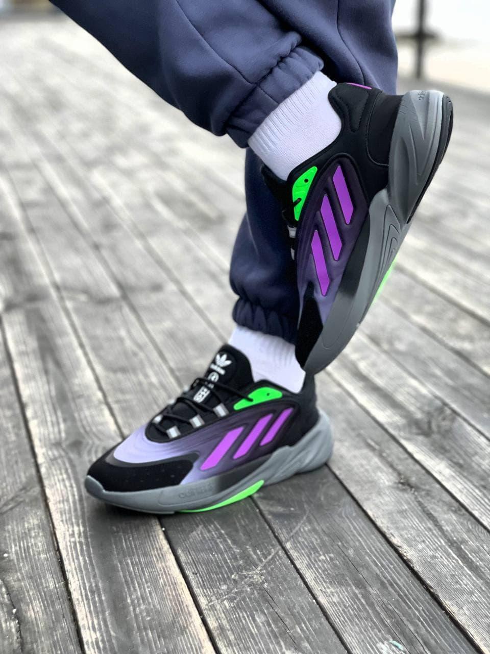 Adidas Ozelia Black Violet Green