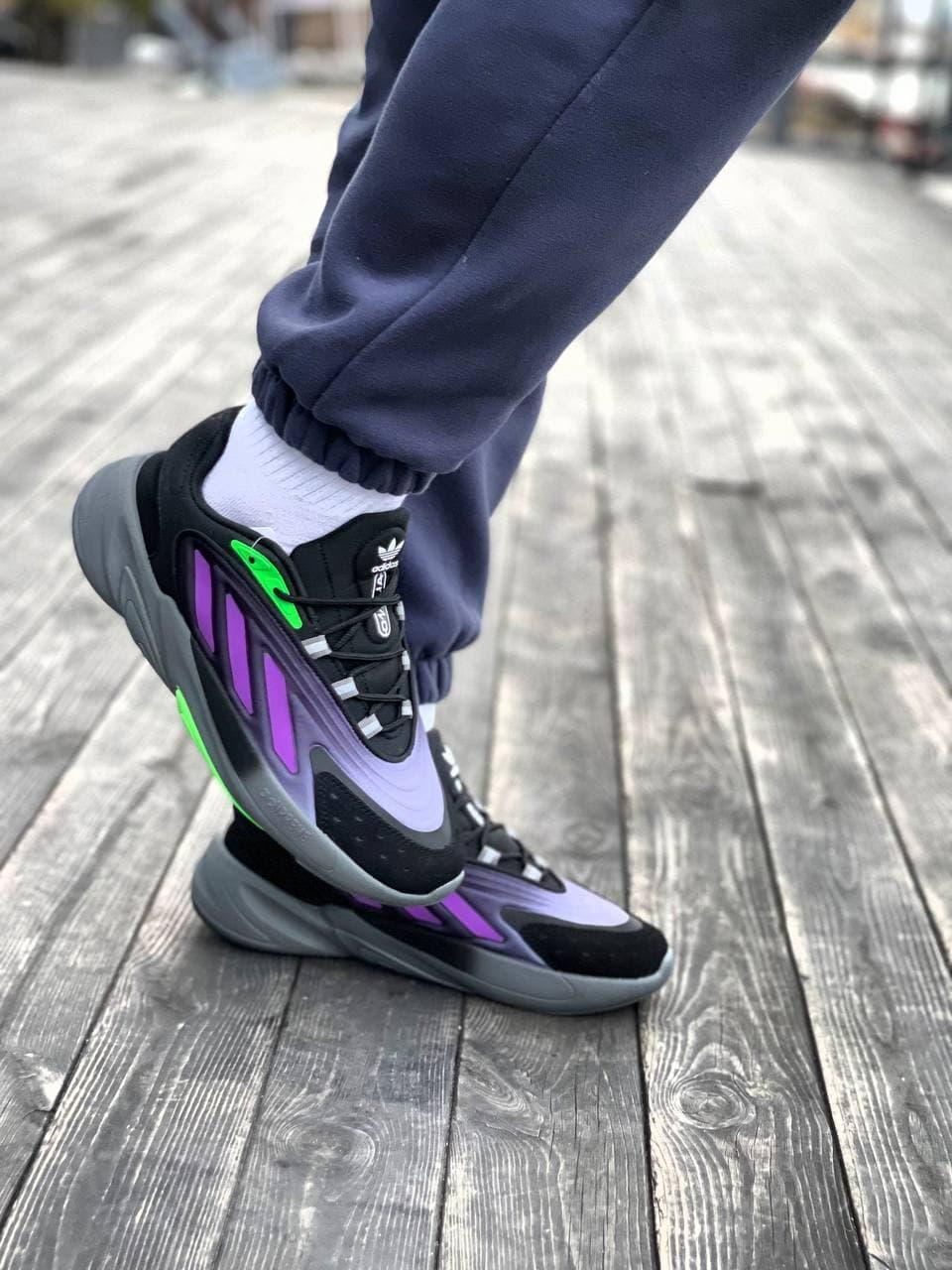 Adidas Ozelia Black Violet Green