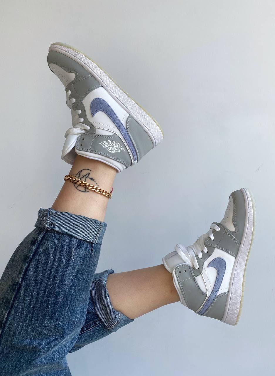 Nike Air Jordan 1 Retro White Grey Violet