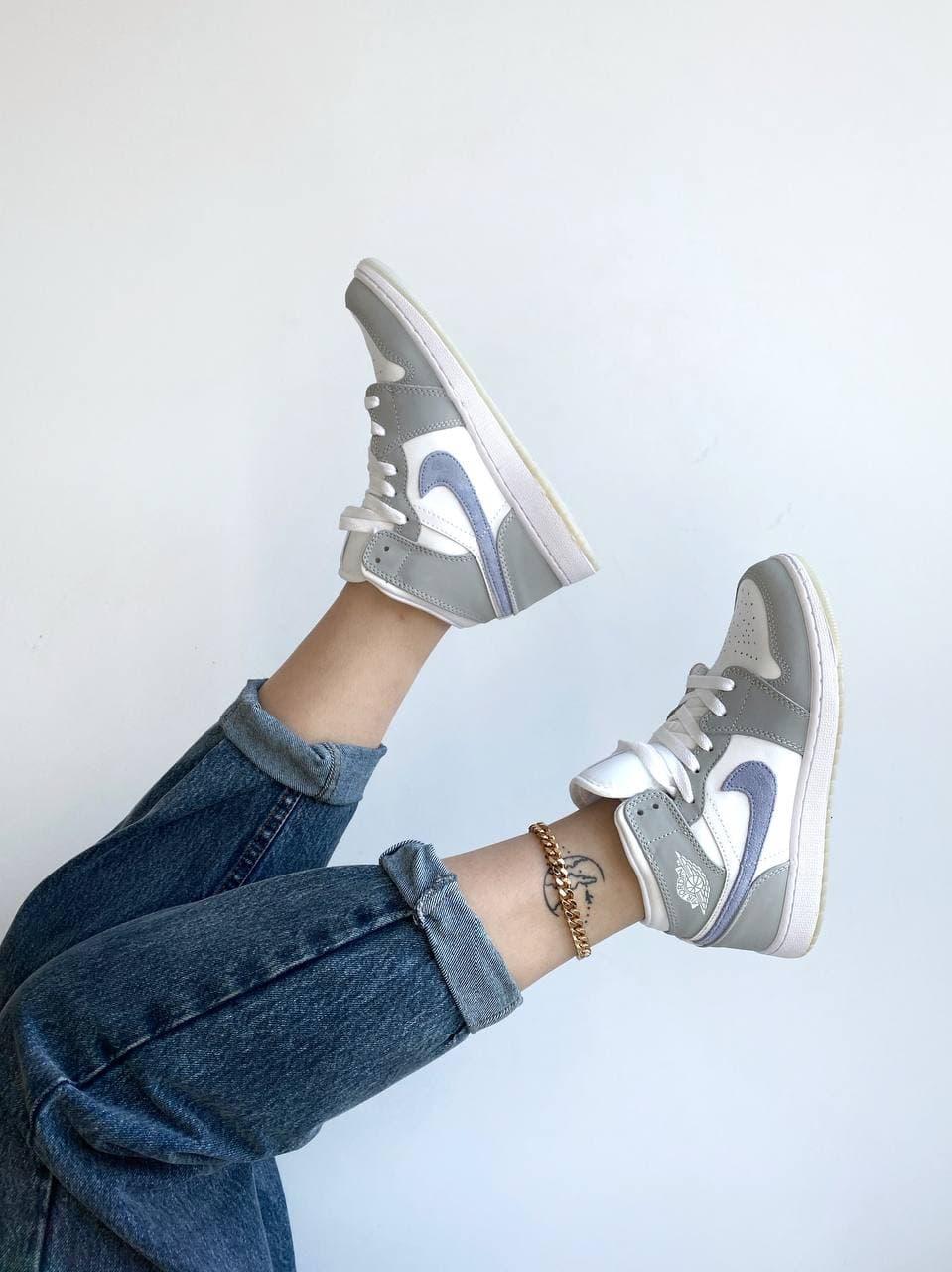 Nike Air Jordan 1 Retro White Grey Violet