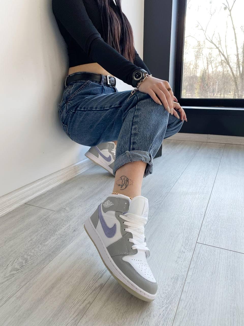 Nike Air Jordan 1 Retro White Grey Violet