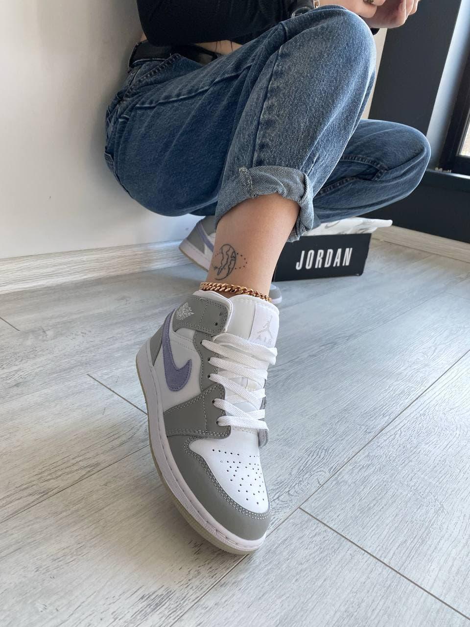 Nike Air Jordan 1 Retro White Grey Violet