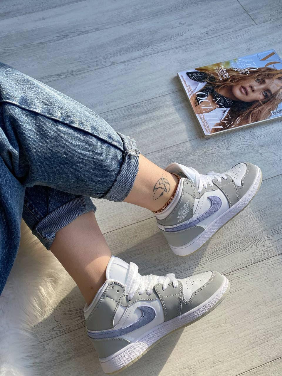 Nike Air Jordan 1 Retro White Grey Violet