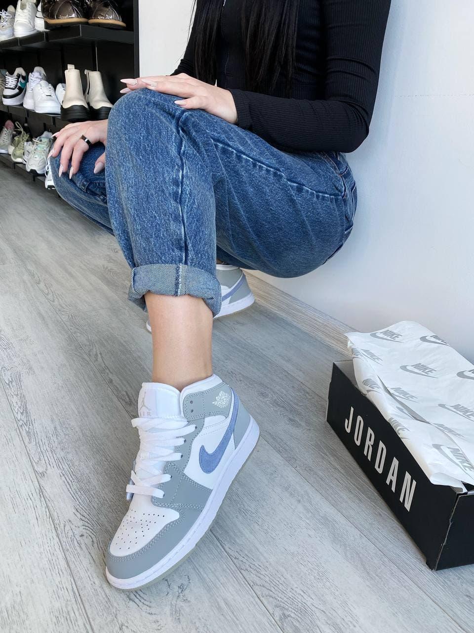 Nike Air Jordan 1 Retro White Grey Violet